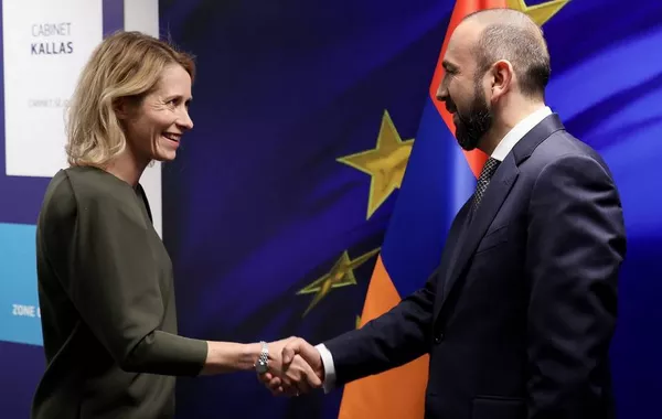 Mirzoyan, Kallas Hold Talks on Middle East Crisis
