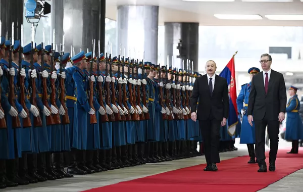 Official Welcome Ceremony Was Held for President Ilham Aliyev in Belgrade