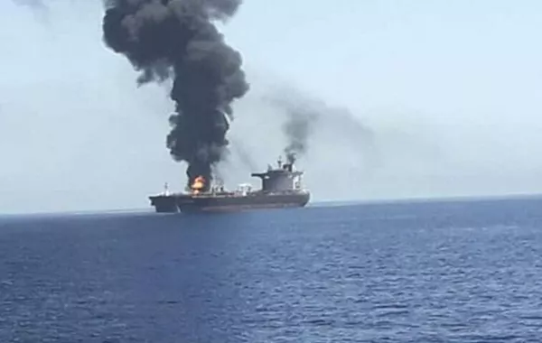 Iran Navy Spots Burning Tanker East of Strait of Hormuz