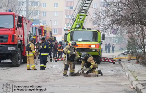 Russian Air Raids Damage Houses in Ukraine's Zaporizhzhia