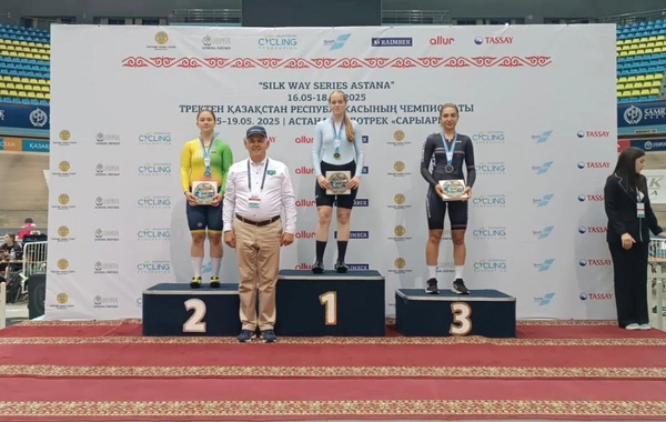 Azerbaijani Female Cyclist Claims Bronze in Sprint Race in Kazakhstan