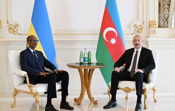 Azerbaijan’s President Ilham Aliyev Holds Private Meeting with Rwanda’s President