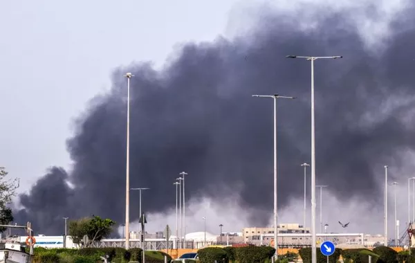 Iranian Drone Debris Sparks Fire at UAE Oil Industry Site