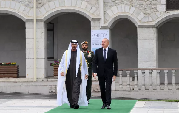 Official Welcome Ceremony Held for UAE President in Shusha