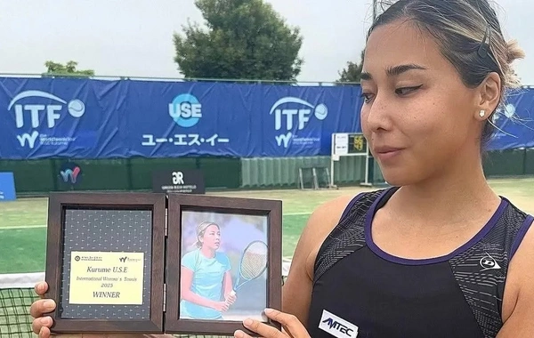 Kazakhstani Tennis Player Zarina Diyas Wins ITF Series Tournament in Japan