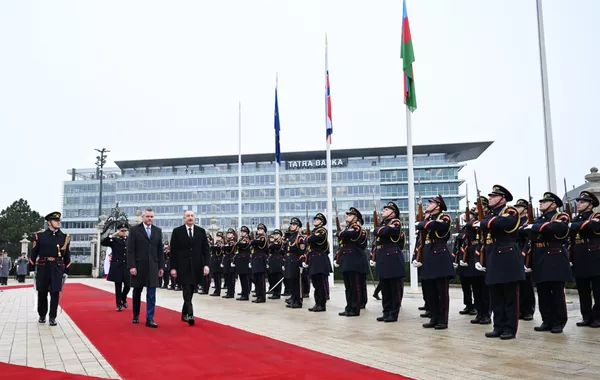 President Aliyev Receives Official Welcome in Bratislava