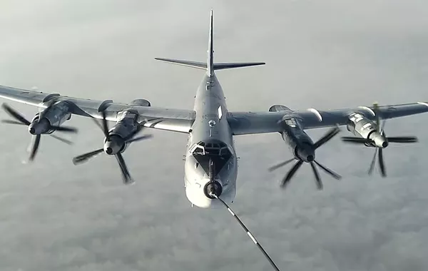 Russian Tu-95MS Strategic Bombers Perform Flight Over Sea of Japan