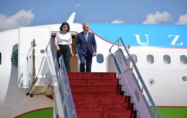 Uzbek President Arrives in Kyrgyzstan for State Visit