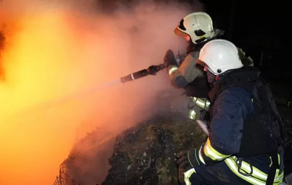 Fire Erupts After Russian Attack on Odesa's Energy Site