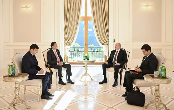 President Ilham Aliyev Meets Secretary General of Organization of Turkic States in Gabala