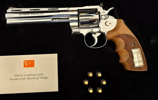 Erdoğan's Revolver Gift to NATO Leaders Carries Hidden Message