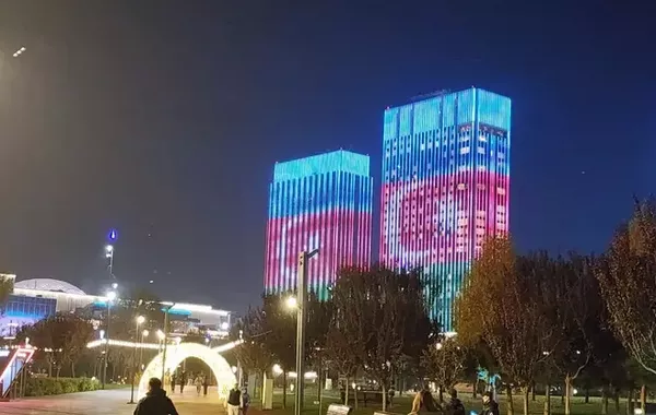 Tashkent Glows in Azerbaijani Flag Colors Ahead of Central Asia Summit