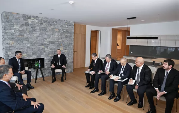 President Aliyev Meets with BTG Pactual Chairman in Davos