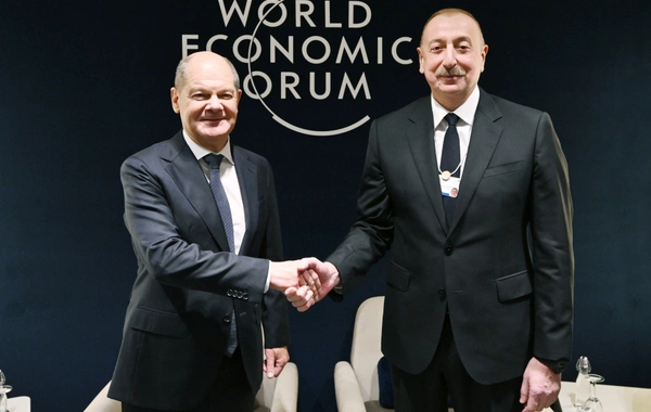 President Ilham Aliyev meets with German Chancellor Olaf Scholz in Davos