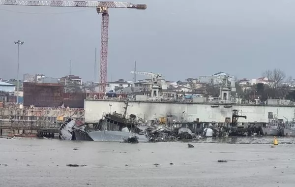 Images Reveal Iranian Missile Vessels Destroyed at a Caspian Sea Port