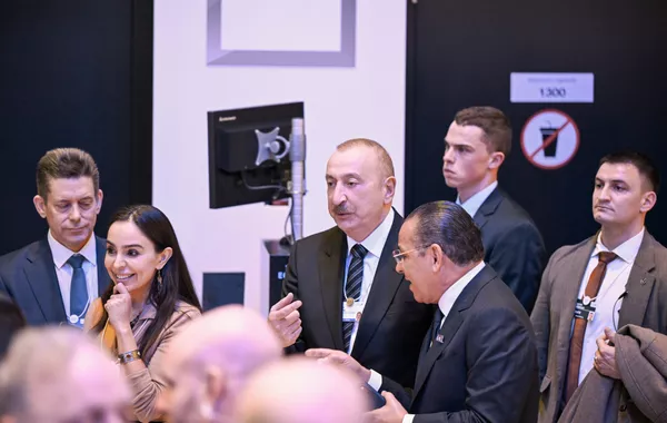 President Aliyev Attends World Economic Forum Panel Session