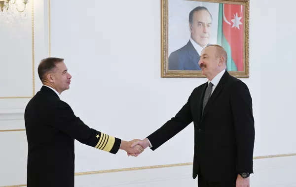 Azerbaijani Leader, US Admiral Exchange Views on Future Military and Defense Cooperation