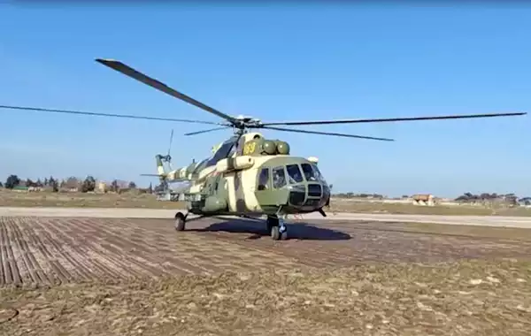 Azerbaijan Air Force Helicopter Units Carry Out Training Flights