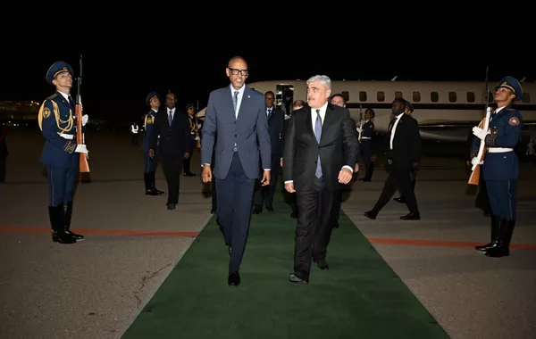 Rwanda's President Arrives in Azerbaijan for Official Visit