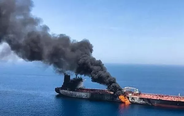 Supertanker Catches Fire After Being Struck in Strait of Hormuz