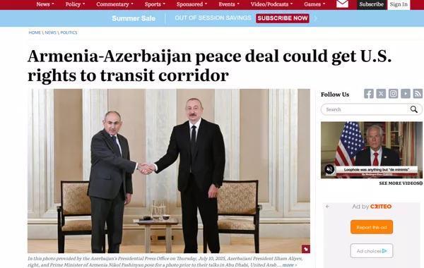Global Media Highlights Meeting Between Azerbaijani, Armenian Leaders and U.S. President