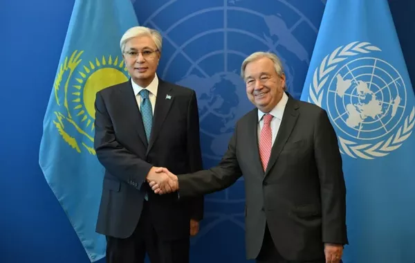 Kazakh Leader, UN Secretary-General Discuss Global Priorities Ahead of General Assembly
