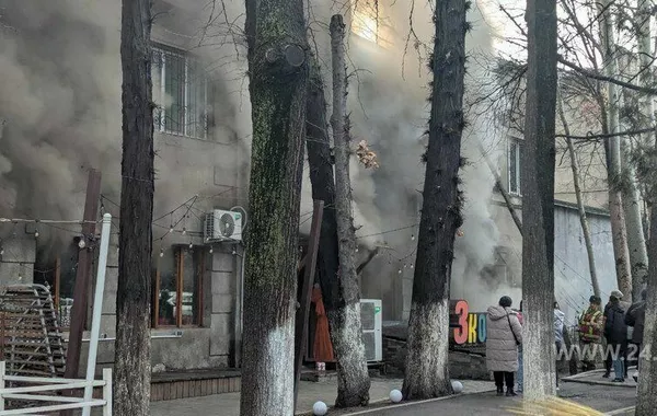 Fire at Kyrgyz Cafe Spreads from Basement to First Floor