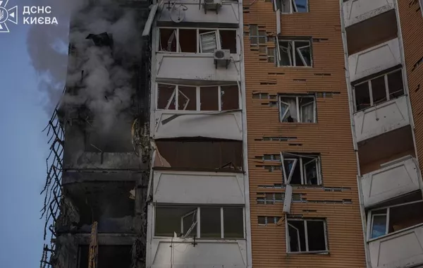 Drone Strike Hits 24-Story Residential Building in Ukraine's Kyiv, Killing Two - VIDEO