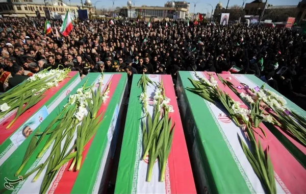 Iran Holds Joint Funeral for Larijani and Basij Chief Soleimani