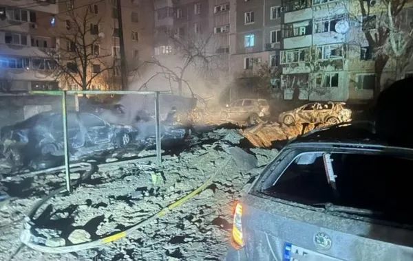 Russian Strike Sparks Fire in Zaporizhzhia Housing Block