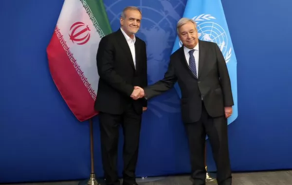 Pezeshkian Meets UN Secretary General in New York