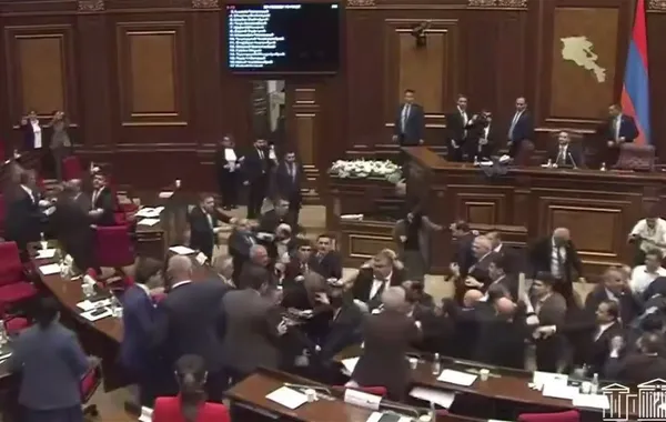 Brawl Erupts Between Armenian Government and Opposition MPs in Parliament - VIDEO