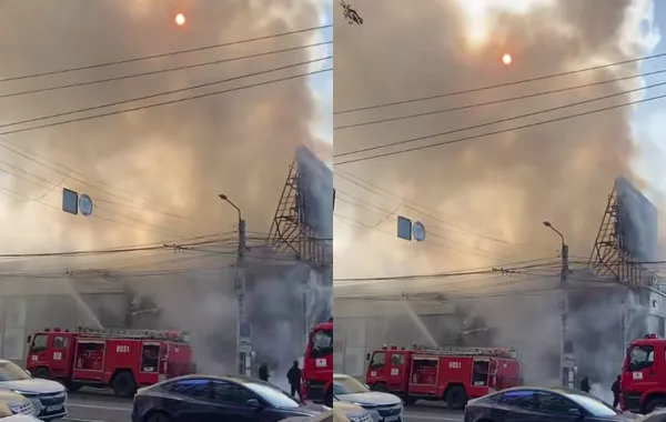 Massive Fire Engulfs Yerevan City Supermarket in Armenian capital