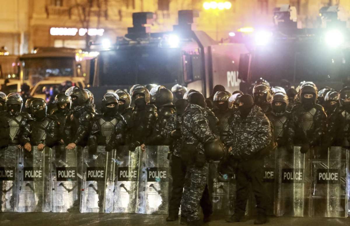 Georgian Police Take Action to Disperse Protests Over Suspension of EU Talks