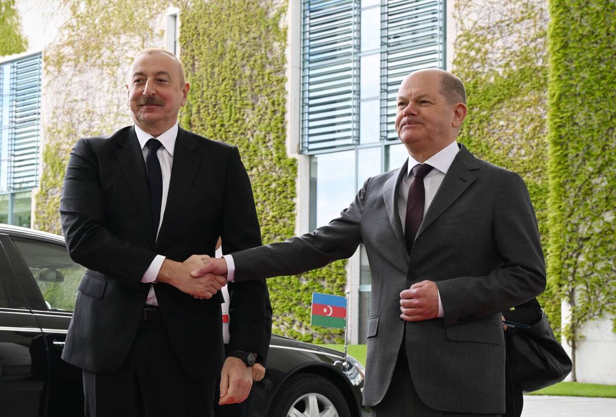 Ilham Aliyev and Olaf Scholz