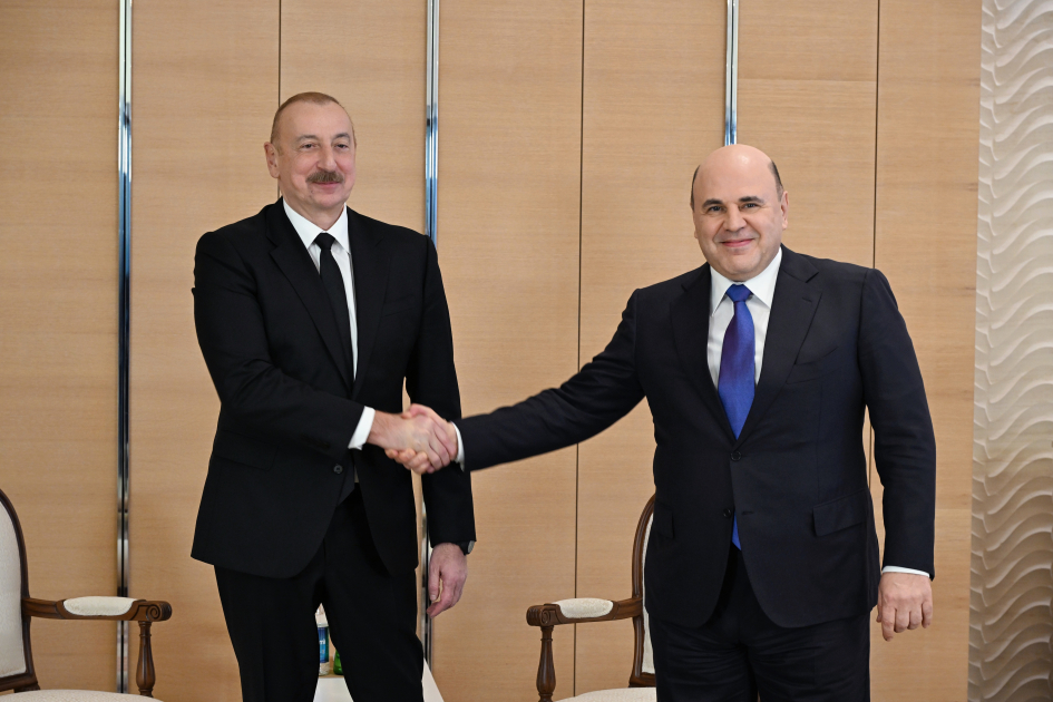 Azerbaijani President Meets With Russian Premier In Baku